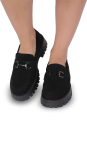 Лофери чорні жіночі (PF1375-21448-3) 4S Shoes Mossani