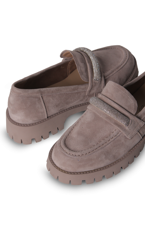 Лофери бежеві жіночі (PW1176-86143-9) 4S Shoes Melanda
