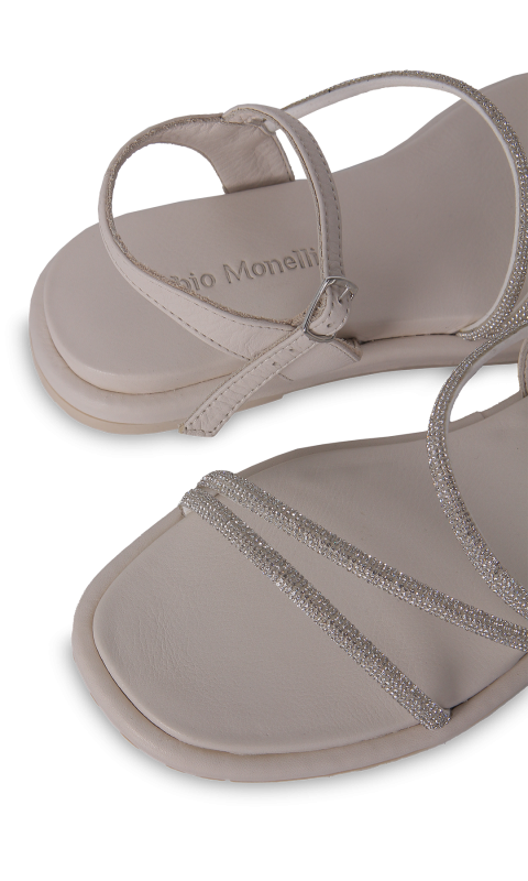Босоніжки молочні жіночі (PF-3077) 4S Shoes Fabio Monelli