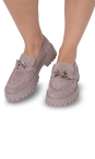 Лофери бежеві жіночі (PF1375-83682-2) 4S Shoes Mossani