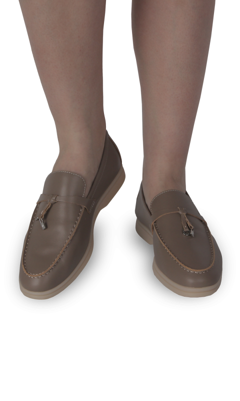 Лофери жіночі бежеві (43182H-1-XP) 4S Shoes
