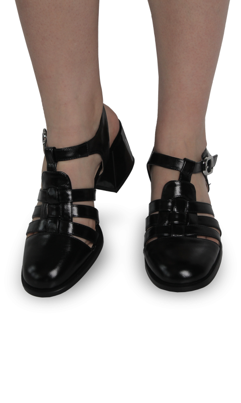 Босоніжки жіночі чорні (71567-E1-H1084) 4S Shoes