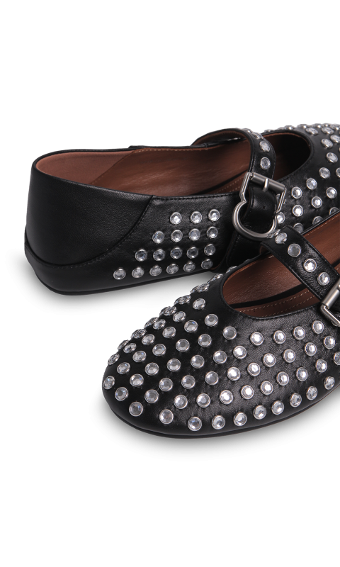 Балетки жіночі чорні (4219-661-881D) 4S Shoes