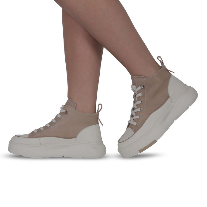 Снікерси бежеві жіночі (B88152-X) 4S Shoes Berisstini