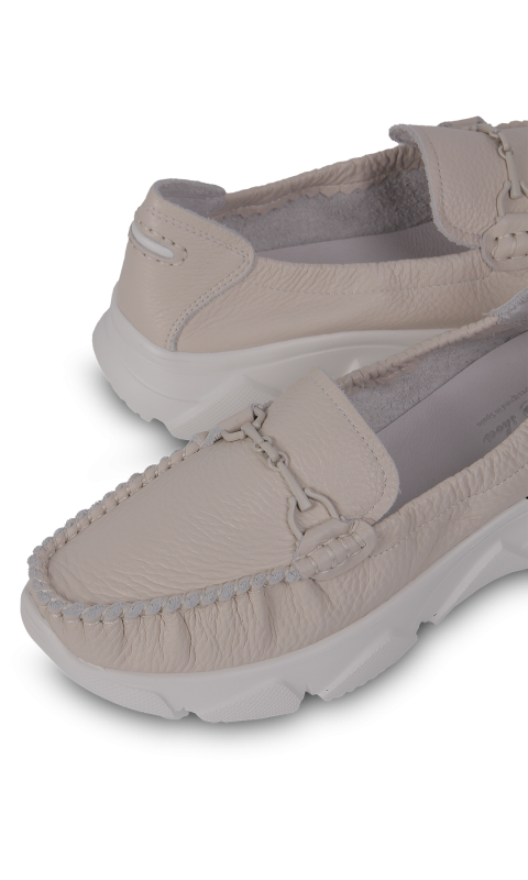 Мокасини жіночі молочні (HS001-Q8) 4S Shoes