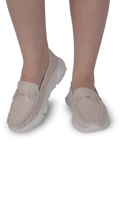 Мокасини жіночі молочні (HS001-Q8) 4S Shoes
