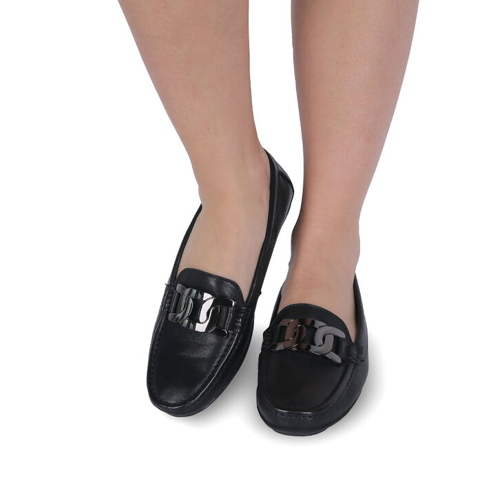 Мокасини чорні жіночі (1929-5) 4S Shoes