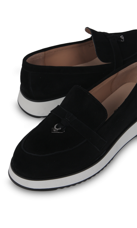 Лофери жіночі чорні (V23SS-38B-02) 4S Shoes