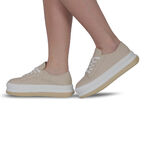 Снікерси бежеві жіночі (2235-X) 4S Shoes Berisstini