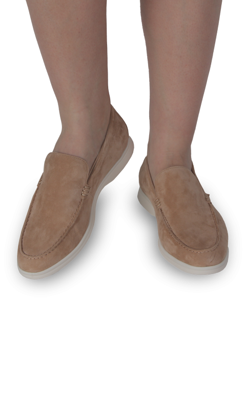 Лофери жіночі бежеві (C001-6232) 4S Shoes