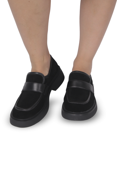 Лофери чорні жіночі (PW3238-85708) 4S Shoes Mossani