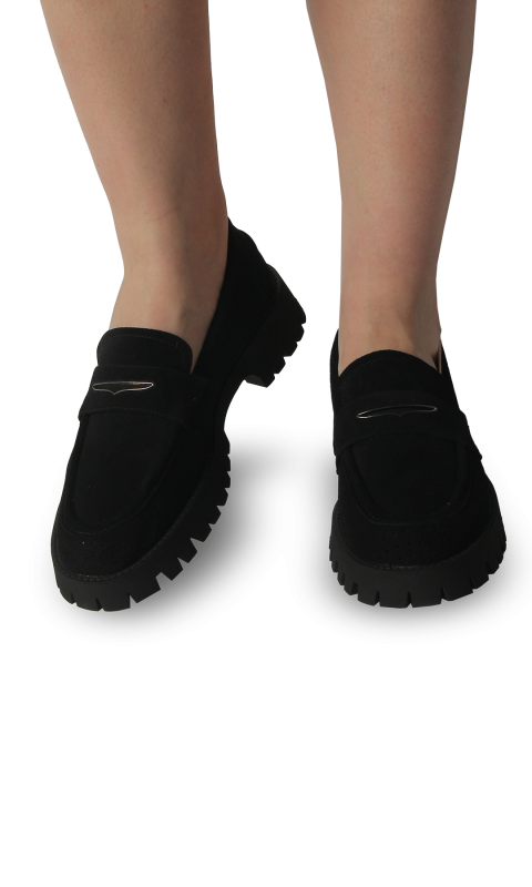 Лофери чорні жіночі (PW1176-86292-2) 4S Shoes Melanda