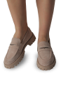 Лофери бежеві жіночі (PW1176-86292) 4S Shoes Melanda