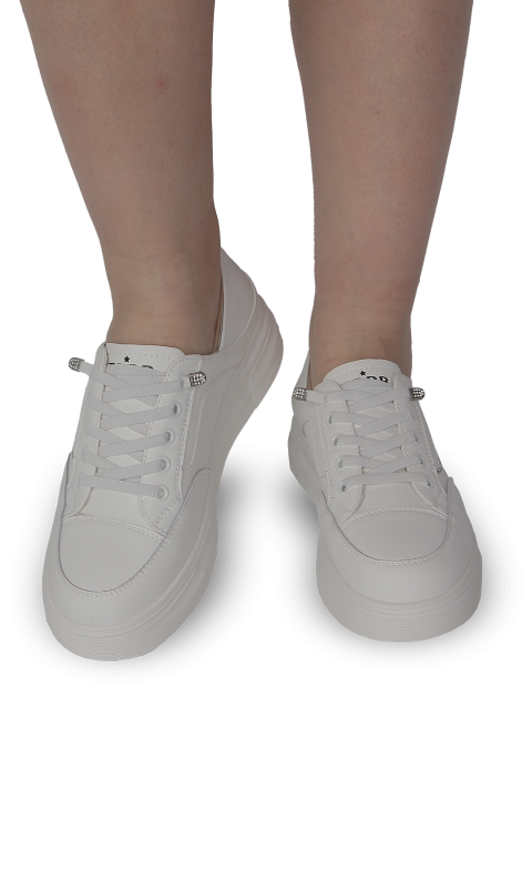 Кеди жіночі білі (9027) 4S Shoes