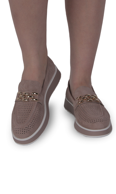 Лофери жіночі рожеві (V1912-Q20-A203) 4S Shoes Vidorcci