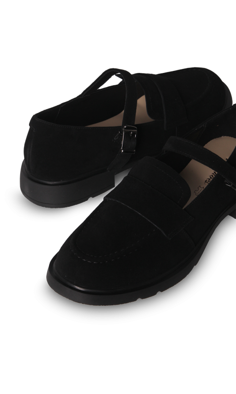 Лофери чорні жіночі (PW3491-F1334) 4S Shoes Melanda
