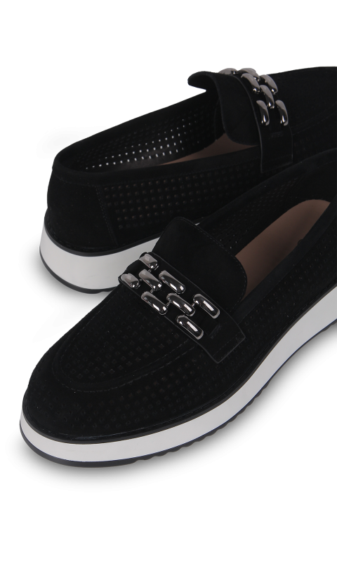 Лофери жіночі чорні (V1912-Q20-02) 4S Shoes Vidorcci