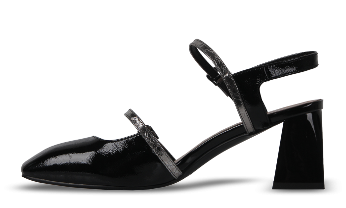 Босоніжки жіночі чорні (M3922-9806-1662) 4S Shoes Glossi