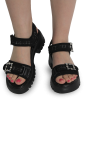 Босоніжки жіночі чорні (JH362-11) 4S Shoes