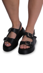 Босоніжки чорні жіночі (D663-2-N73) 4S Shoes