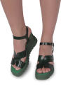 Босоніжки зелені жіночі (1508-5C\10SH) 4S Shoes Glossi