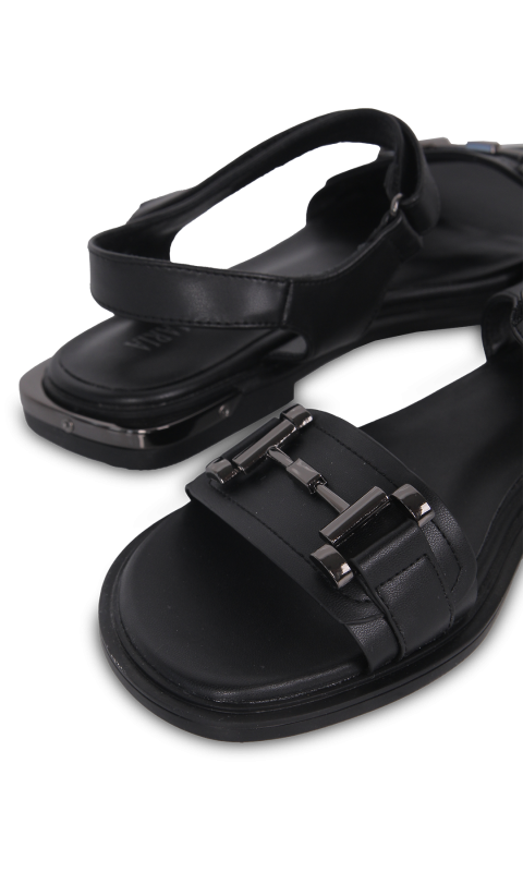 Босоніжки чорні жіночі (K9678-9H) 4S Shoes Aiformaria