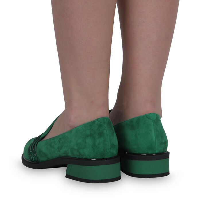 Лофери зелені жіночі (18J1387-03D-3130) 4S Shoes Cruse