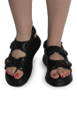 Босоніжки жіночі чорні (F6280-2) 4S Shoes Prima