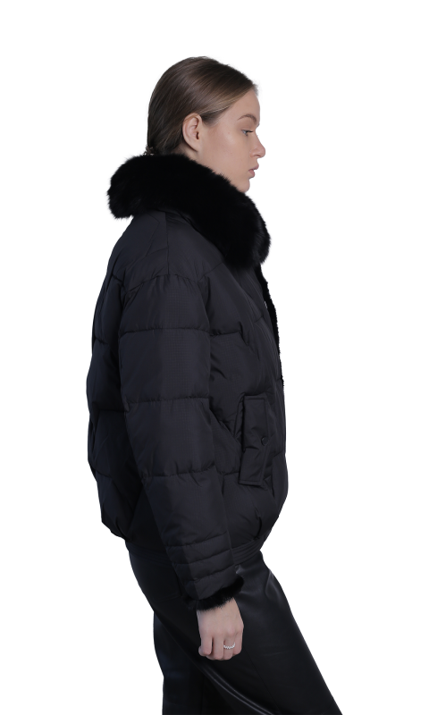 Куртка чорна жіноча (CH23020) Chanevia