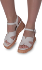 Босоніжки білі жіночі (1508-1B\10SH) 4S Shoes Glossi