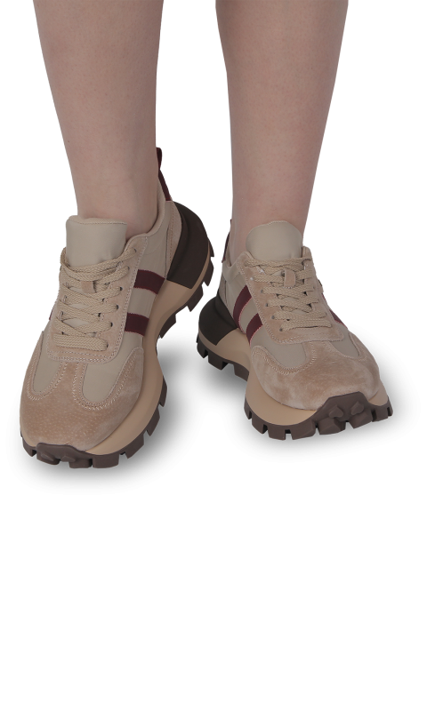 Кросівки жіночі бежево-червоні (A09-23117) 4S Shoes Lifexpert