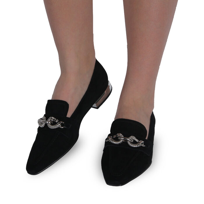 Лофери чорні жіночі (2302-06-M027) 4S Shoes Cruse