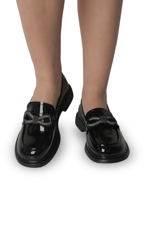 Лофери чорні жіночі (1299) 4S Shoes Melanda