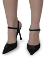 Босоніжки жіночі чорні (S1247-23-R019H-9) 4S Shoes