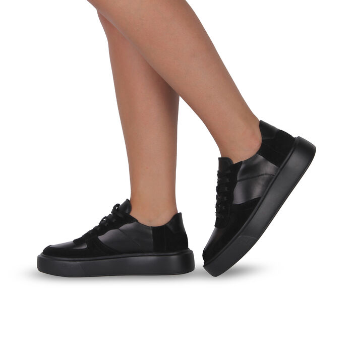 Кеди чорні жіночі (AL-334) 4S Shoes