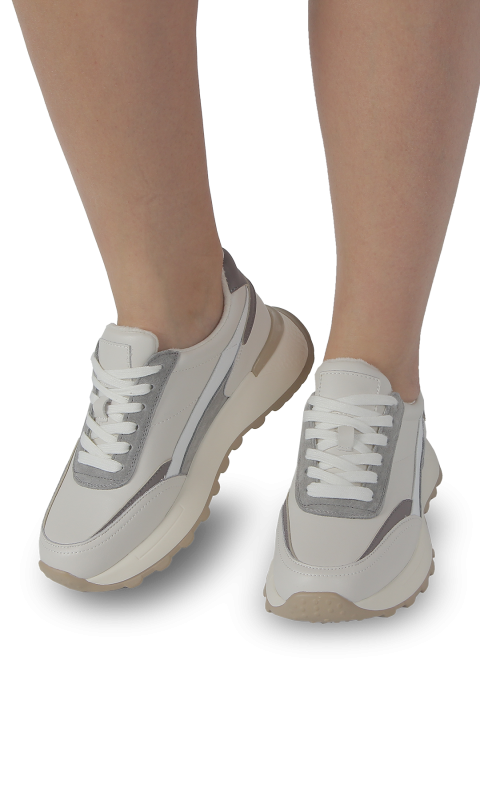 Кросівки біло/сірі жіночі (523-28188-8-2-R) 4S Shoes Credit