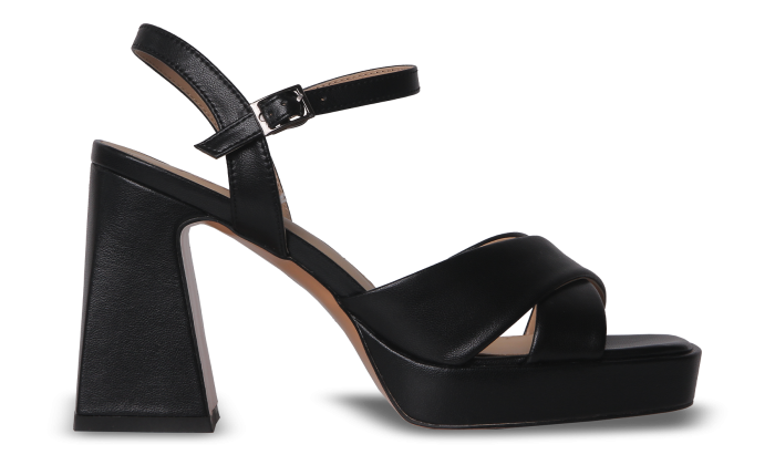 Босоніжки чорні жіночі (XD-A691B-L3026D\10SH) 4S Shoes Glossi