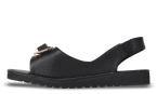 Босоніжки чорні жіночі (Q1928) 4S Shoes QuQi