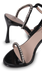 Босоніжки чорні жіночі (HS-09623-108C) 4S Shoes Glossi