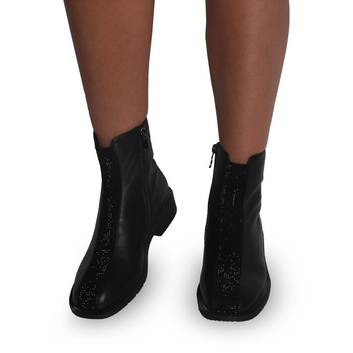 Черевики чорні жіночі (FY0377-W109-S2360+S02) 4S Shoes Angelo Vani