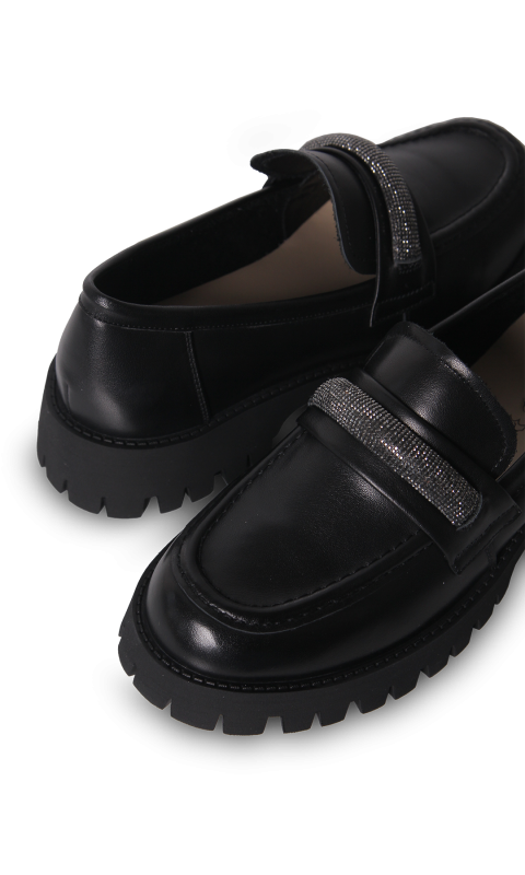 Лофери чорні жіночі (PW1176-86143-1)  4S Shoes Melanda