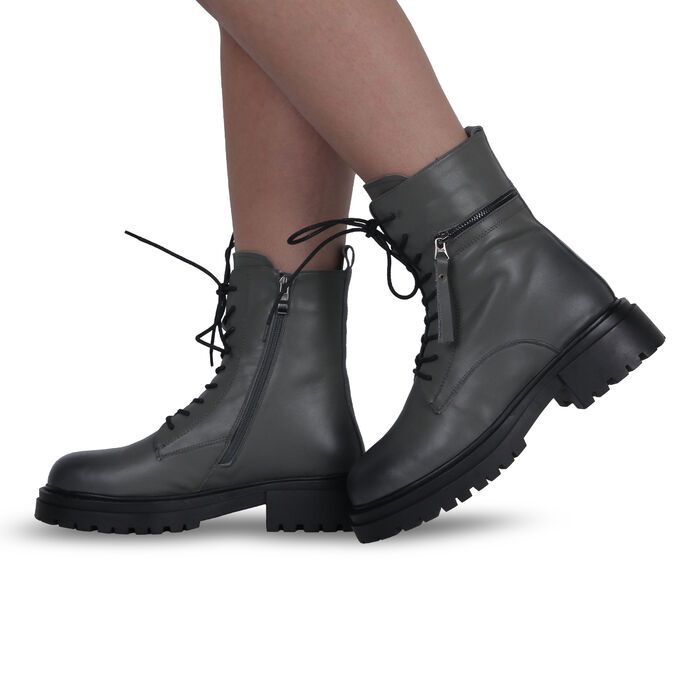 Черевики сірі жіночі (PW2664-H1358-1YM) 4S Shoes Mossani