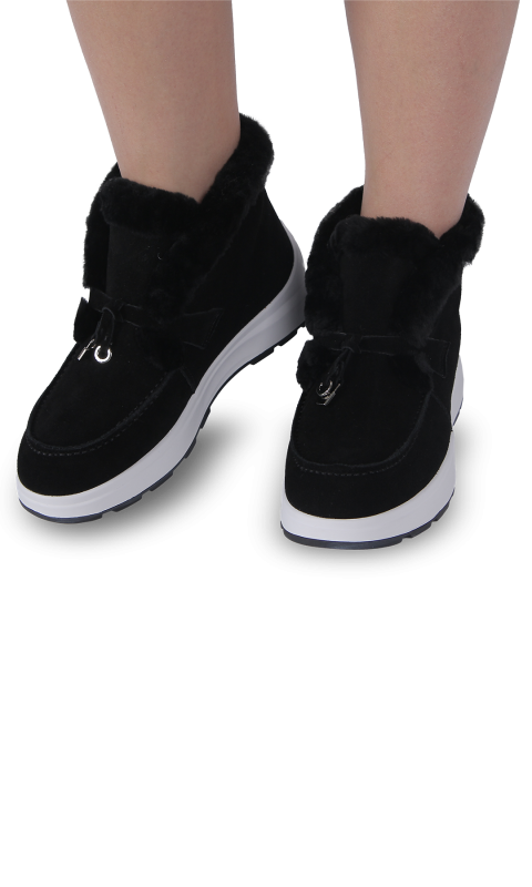 Снікерси чорні жіночі (OAR ZM3087) 4S Shoes Lifexpert