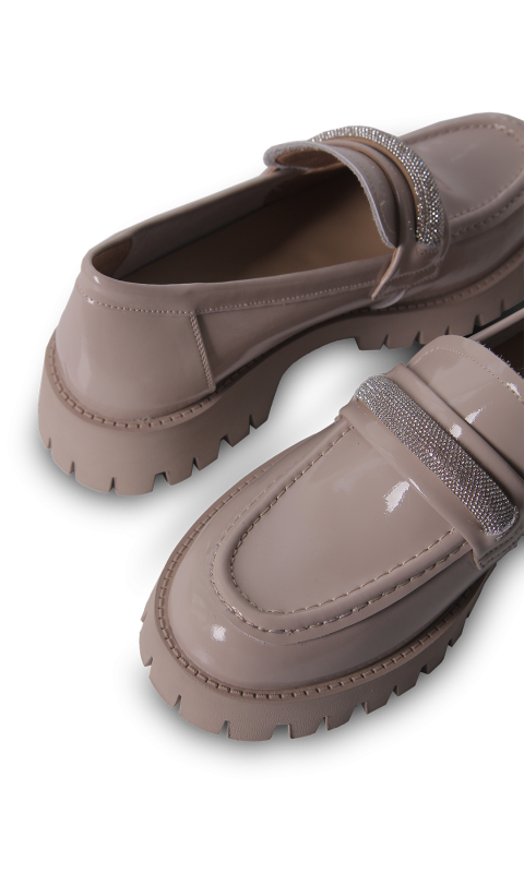 Лофери бежеві жіночі (PW1176-86143-3) 4S Shoes Melanda