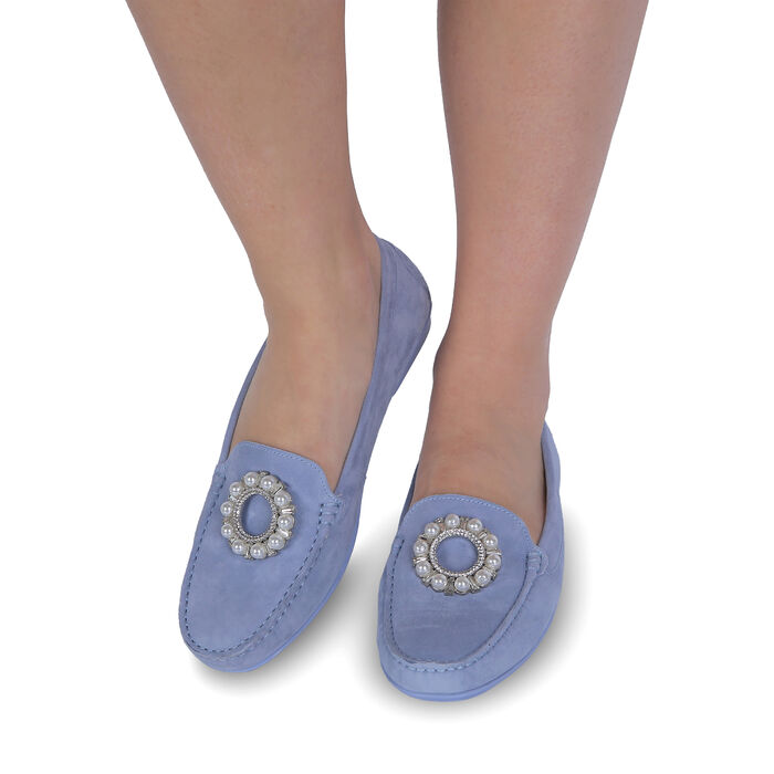 Мокасини блакитні  жіночі (1929-24) 4S Shoes