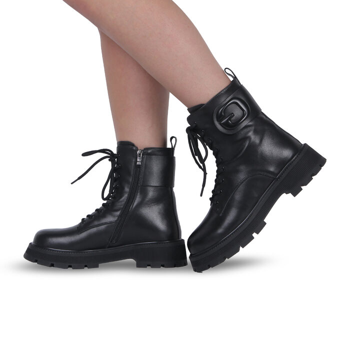 Черевики чорні жіночі (PAK2708-F211ZM) 4S Shoes Mossani