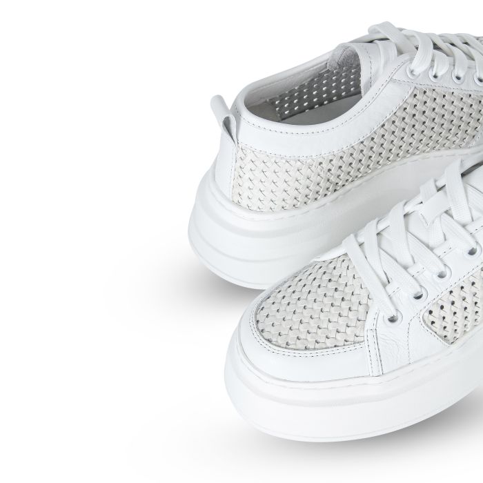Снікерси білі жіночі (2207-C23С) 4S Shoes Glossi
