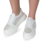 Снікерси білі жіночі (2207-C23С) 4S Shoes Glossi