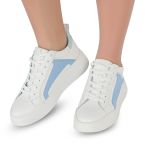 Кеди біло/блакитні жіночі (2203-14) 4S Shoes